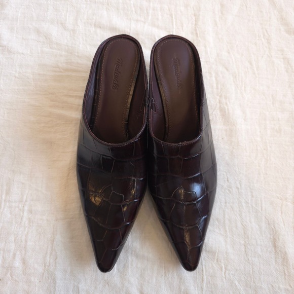 Madewell Shoes - Madewell The Emilie Heeled Mule - Chocolate Raisin/ Size 7.5/ NY387